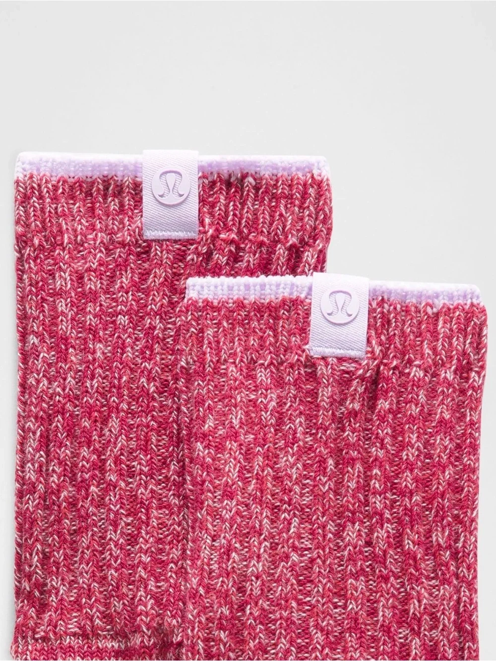 🆕 LULULEMON Quarter-Length Ragg Socks Berry Rumble Multi/Sheer Violet NWT Size M